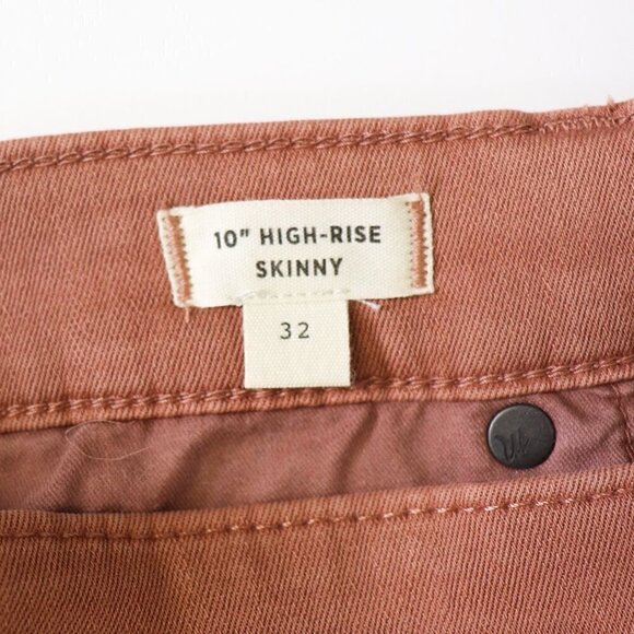 Madewell 10" High-Rise Skinny Jeans Garment-Dyed TENCEL Denim Edition Clay 32 - Picture 10 of 12